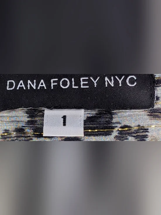 Dana Foley NYC • sheer metallic silk halter top size 1 - Picture 4 of 4